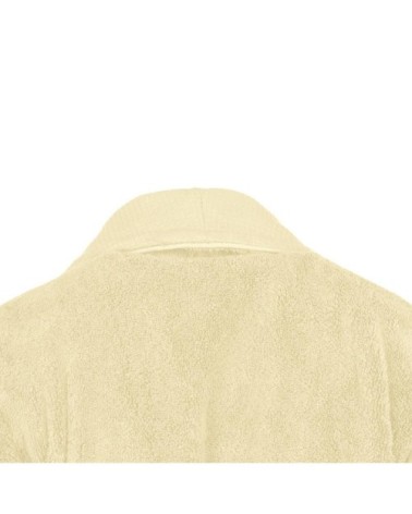 Peignoir de bain mixte col châle Ecru M