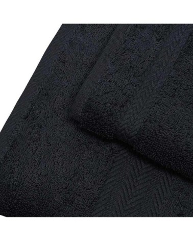 Serviette de toilette 550 gr/m²  noir 50x100 cm