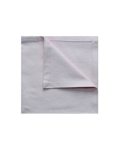 Serviette de table unie et colorée coton rose fané 40 x 40