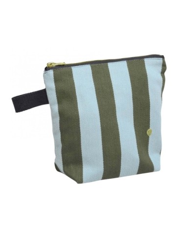Trousse de toilette en coton bio matcha 18 x 22 x 8 cm