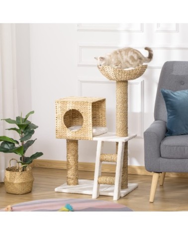 Arbre à chat panneaux de particules multicolore