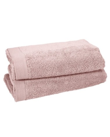 Lot de 2 draps de bain 500 g/m² poudre 70x130 cm