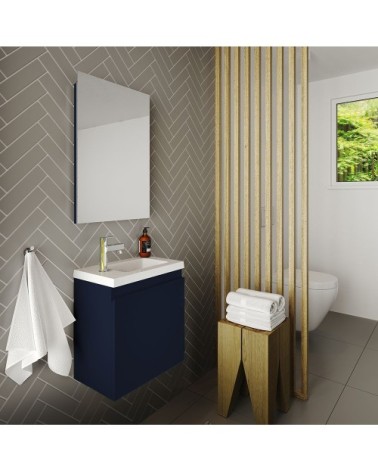 Meuble lave-mains bleu nuit