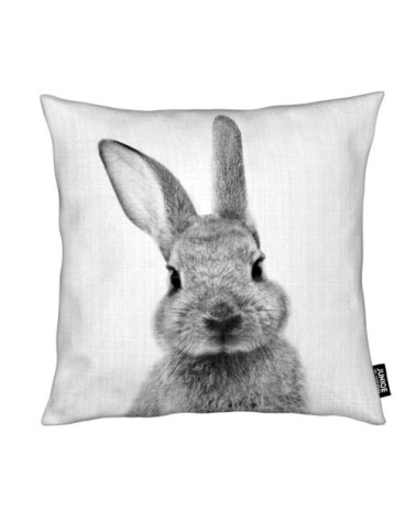 Coussin en microfibre en blanc & noir 40x40