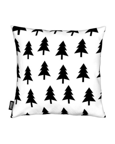 Coussin en microfibre en blanc & noir 40x40