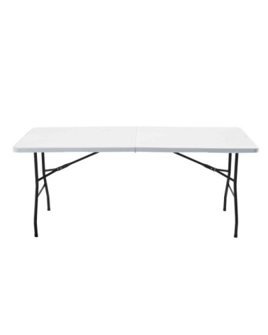 Table pliante 180 cm blanche en pehd - 8 places