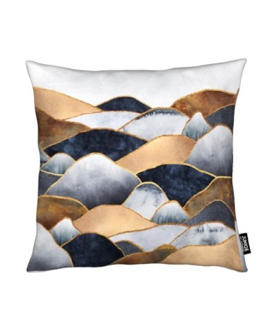 Coussin en microfibre en gris & marron 40x40