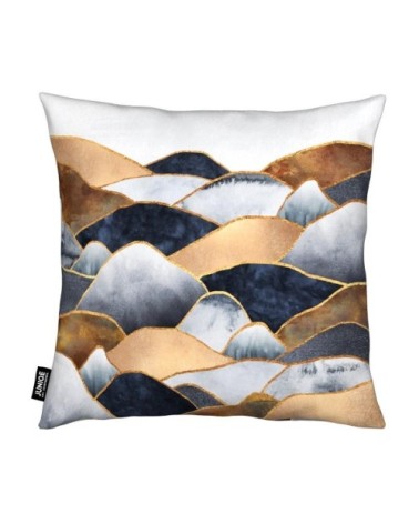 Coussin en microfibre en gris & marron 40x40