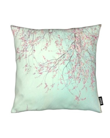Coussin en microfibre en rose & turquoise 40x40