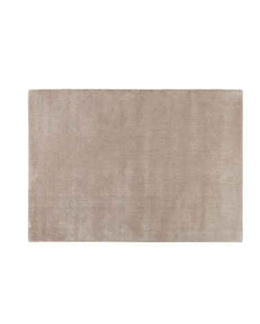 Tapis à poils courts en laine taupe clair 140 x 200 cm SOFT