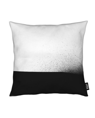 Coussin en microfibre en blanc & gris 40x40