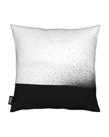 Coussin en microfibre en blanc & gris 40x40