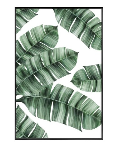 Affiche dans cadre standard (noir) blanc & vert 30x45