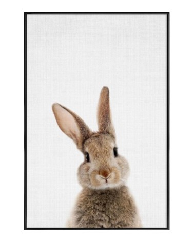 Affiche dans cadre standard (noir) blanc & marron 30x45