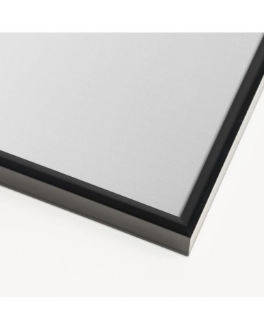 Affiche dans cadre standard (noir) blanc ivoire & jaune 30x45