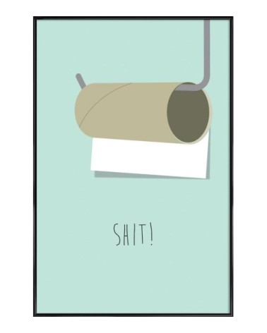 Affiche dans cadre standard (noir) turquoise 30x45