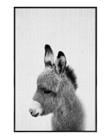 Affiche dans cadre standard (noir) blanc & gris 20x30