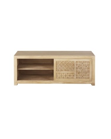 Meuble TV 1 porte sculpté