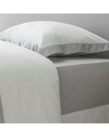 Drap housse luxe en Satin de coton Gris clair 200x200 cm