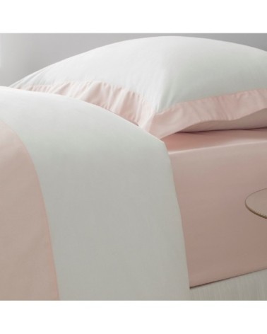 Drap housse luxe en Satin de coton Rose pâle 160x200 cm