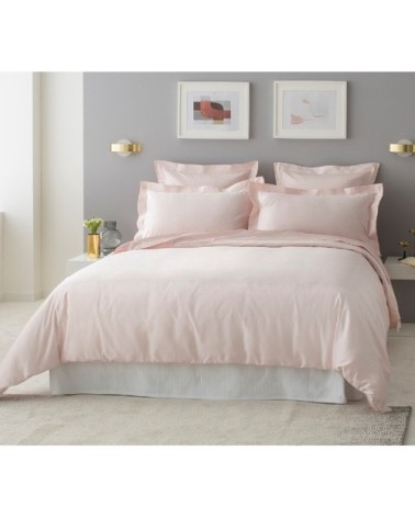 Drap plat luxe en Satin de coton Rose pâle 270x310 cm