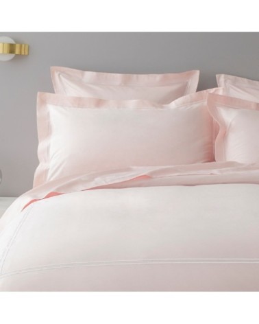 Drap plat luxe en Satin de coton Rose pâle 270x310 cm