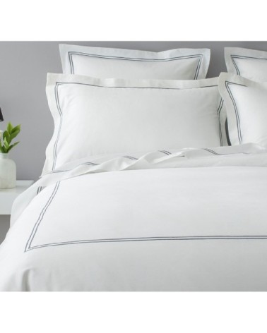 Drap plat luxe en Satin de coton Gris foncé 240x310 cm