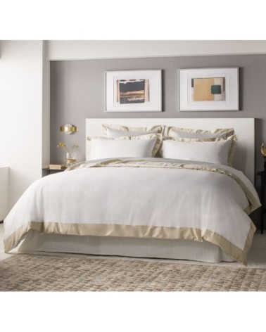 Drap plat luxe en Satin de coton Blanc 270x310 cm