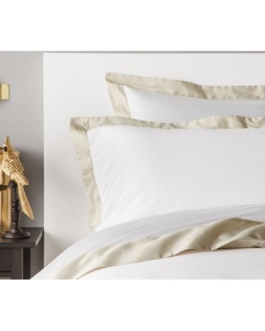 Drap plat luxe en Satin de coton Blanc 270x310 cm