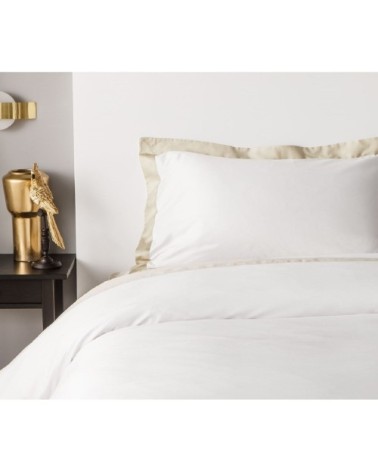 Drap plat luxe en Satin de coton Blanc 270x310 cm