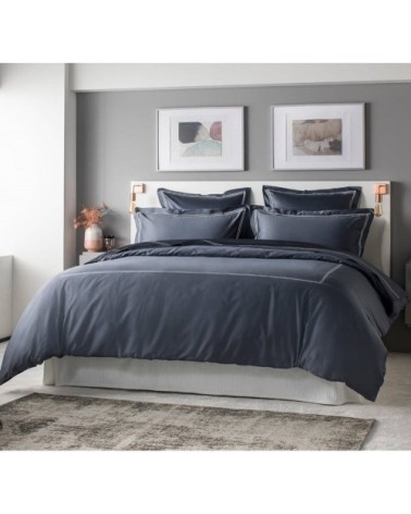 Drap plat luxe en Satin de coton Gris 270x310 cm