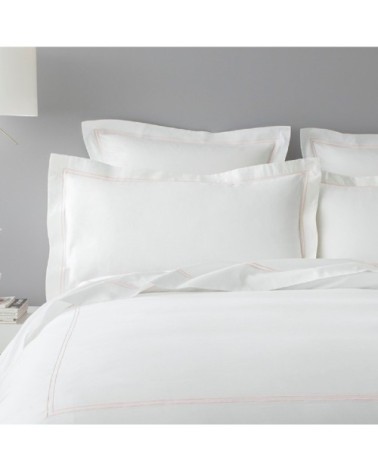 Drap plat luxe en Satin de coton Rose pâle 270x310 cm