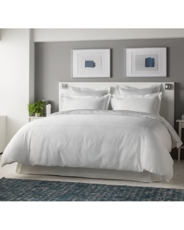 Drap plat luxe en Satin de coton Blanc 270x310 cm