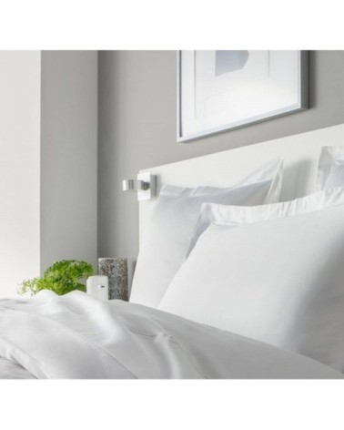 Drap plat luxe en Satin de coton Blanc 270x310 cm