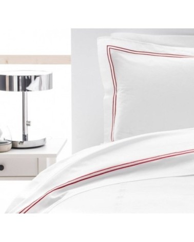 Drap plat luxe en Satin de coton Rouge 300x310 cm