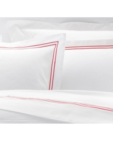 Drap plat luxe en Satin de coton Rouge 300x310 cm