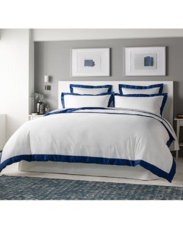 Drap plat luxe en Satin de coton Bleu 240x310 cm