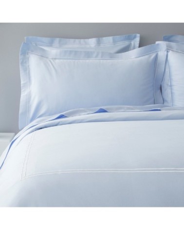 Drap plat luxe en Satin de coton Bleu ciel 300x310 cm