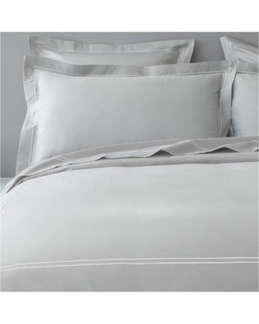 Drap plat luxe en Satin de coton Gris clair 300x310 cm