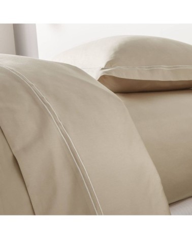 Drap plat luxe en Satin de coton Beige 300x310 cm