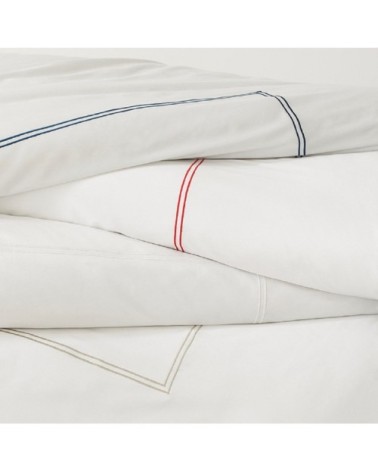 Housse de couette luxe en Satin de coton  Bleu 200x200 cm