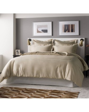 Housse de couette luxe en Satin de coton  Beige 260x240 cm