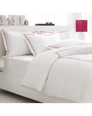 Housse de couette luxe en Satin de coton  Rouge 280x260 cm