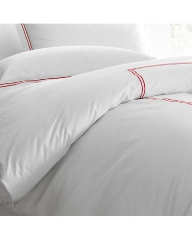 Housse de couette luxe en Satin de coton  Rouge 280x260 cm