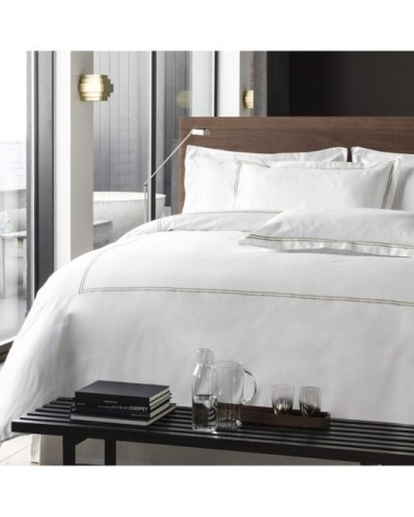 Housse de couette luxe en Satin de coton  Beige 240x220 cm