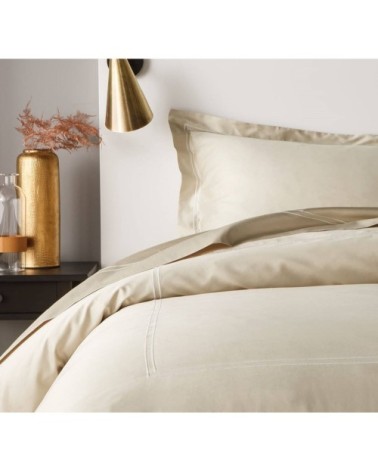 Housse de couette luxe en Satin de coton  Beige 280x260 cm