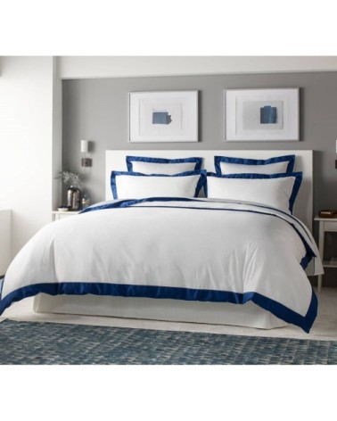 Housse de couette luxe en Satin de coton  Bleu 240x220 cm