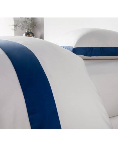 Housse de couette luxe en Satin de coton  Bleu 240x220 cm