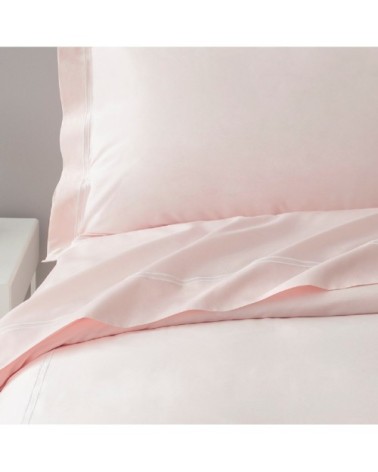 Housse de couette luxe en Satin de coton  Rose pâle 260x240 cm