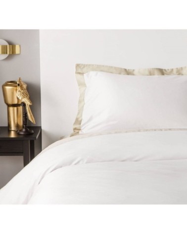 Housse de couette luxe en Satin de coton  Blanc 260x240 cm